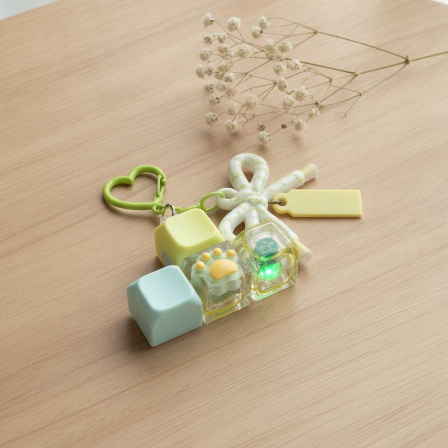 Charm Mini Perfume Bottle Keychain - Green