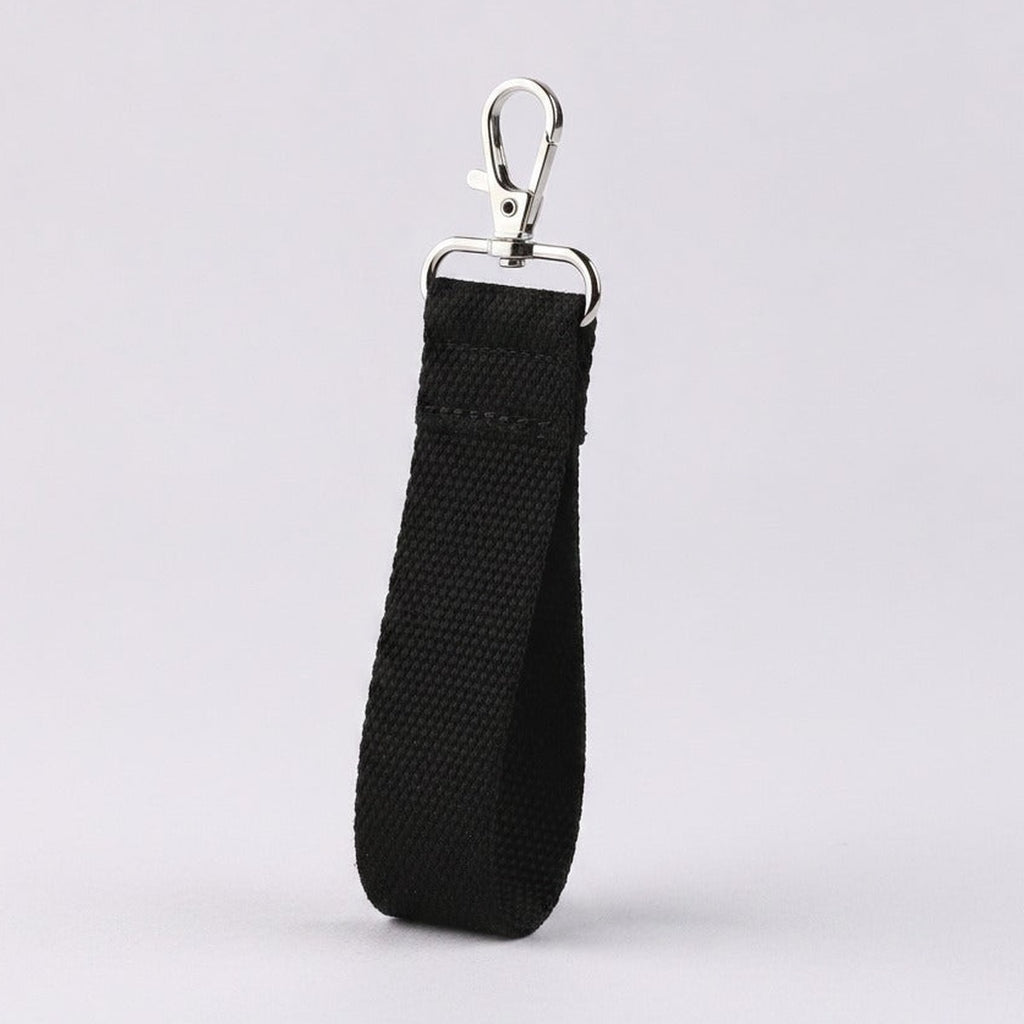 Textured Keychain Pouch Kit - Silver Hook Black