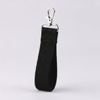 Textured Keychain Pouch Kit - Silver Hook Black