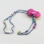 Beaded Butterfly Phone Strap with Bows - Pink Butterfly – tech (view 1)