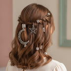 Celestial Gold Hair Clip Charm Set Silver