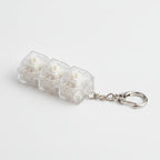 Mini Keycap Trio Keychain - Milky White