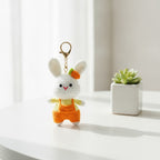Mini Crochet Keychain DIY Kit - Overalls Bunny