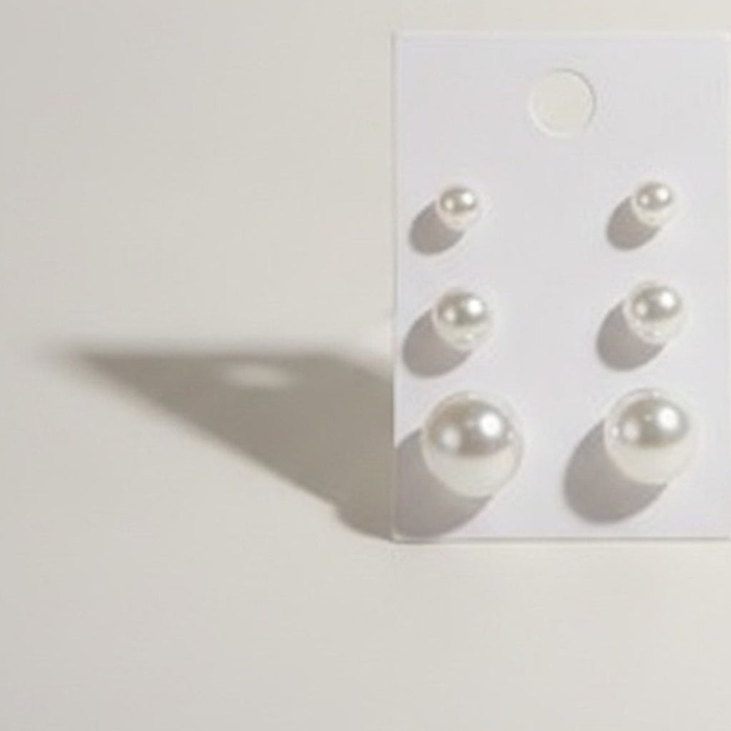 Classic Dainty Pearl Stud Earring Set – jewelry (view 1)