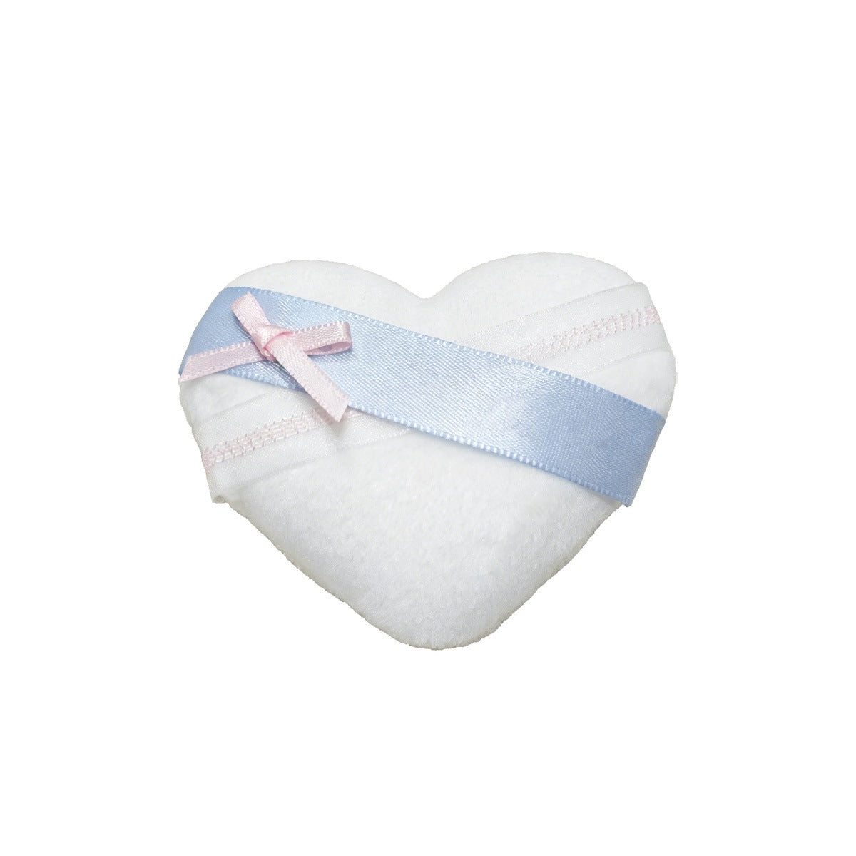 Flocked powder puff - White