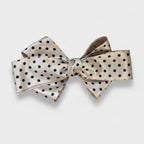 Polka Dot Bow Hair Clip Cream – hair accessories (view 1)