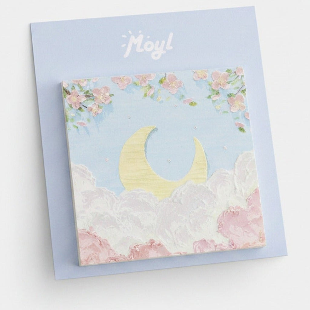 Dreamy Moon Floral Greeting Card – stationery (view 1)