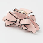 Bow Hair Claw Clip Elegant Women - Pink