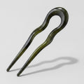 Curved Minimalist Hair Claw - Dark Green