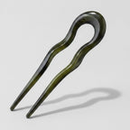 Curved Minimalist Hair Claw - Dark Green