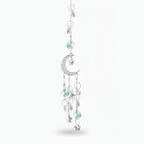 Celestial Moon Crystal Charm - Silver