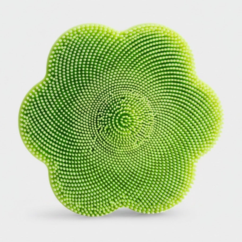 Lime Green Beaded Facial Cleansing Brush – Korean beauty tool (view 1)