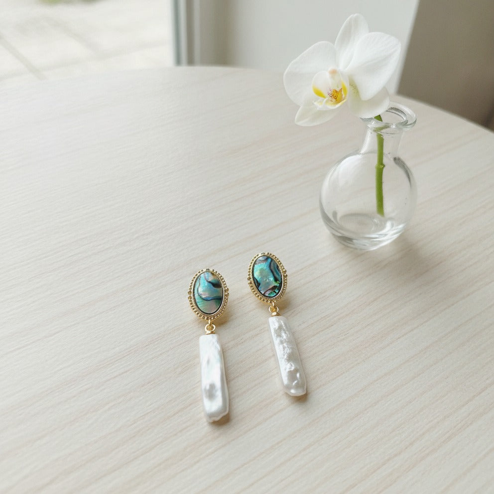 Baroque Pearl Statement Dangles - Silver
