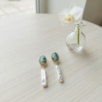 Baroque Pearl Statement Dangles - Silver