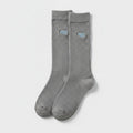 Gray Ribbed Crew Socks – apparel accessories (view 1)