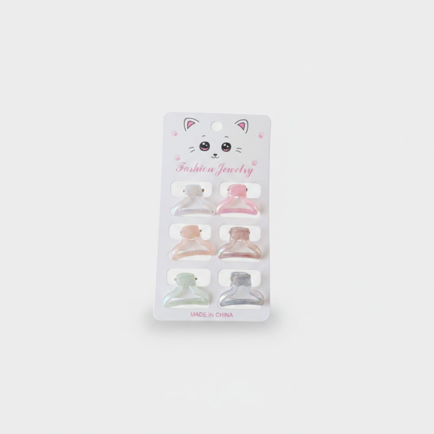 Mini Claw Clip Set – 6 Pack Mint & Blue