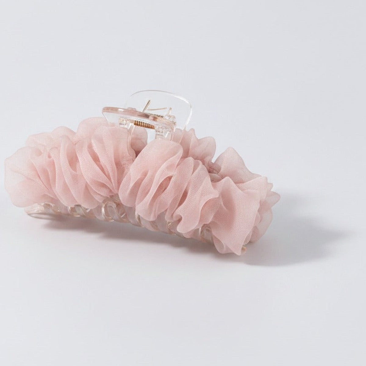 Sculptured Metal Hair Claw - Soft Pink