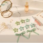 Butterfly & Star Hair Clip Set Green