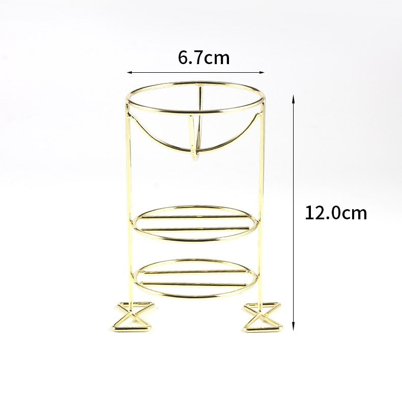 Powder puff storage rack, beauty blender drying rack - Gold 1
