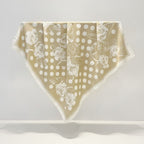 Floral Polka Dot Bandana Scarf Cream – scarves & belts (view 1)