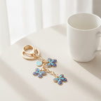 Butterfly Charm Keychain - Blue