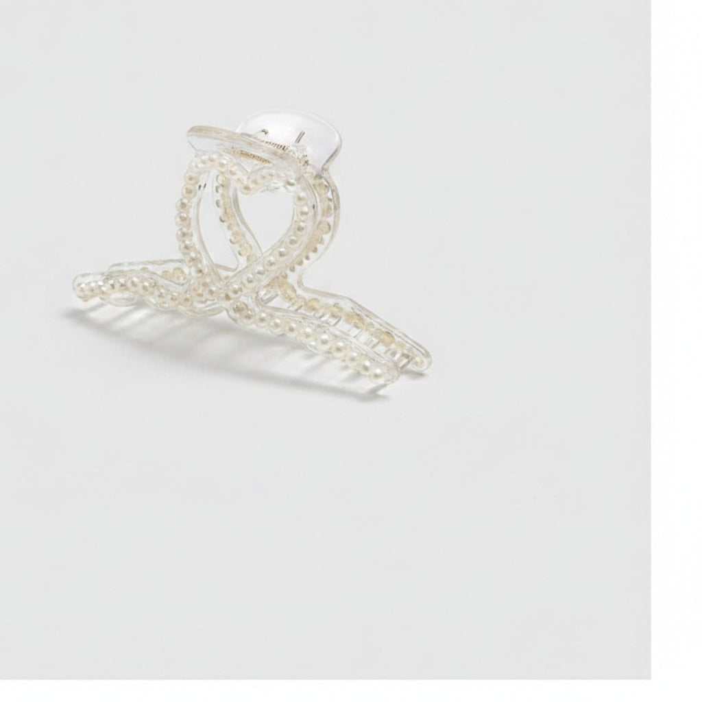 Pearl Heart Hair Claw Clip – hair accessories (view 1)