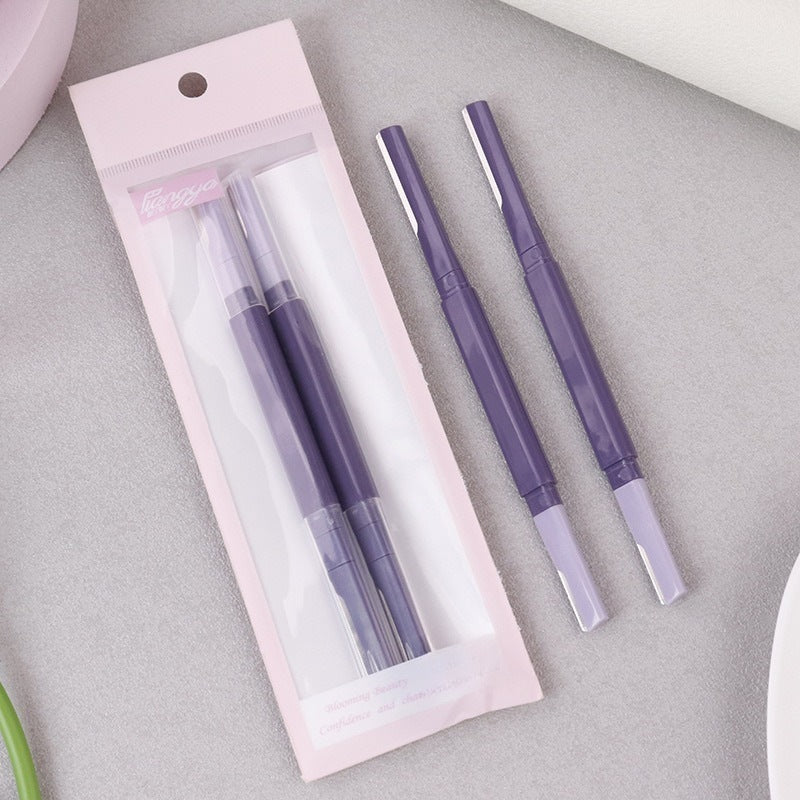 Double-ended eyebrow trimmer - Purple