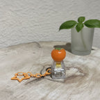 Fruit Charm Keychain With Light - Orange Tomato