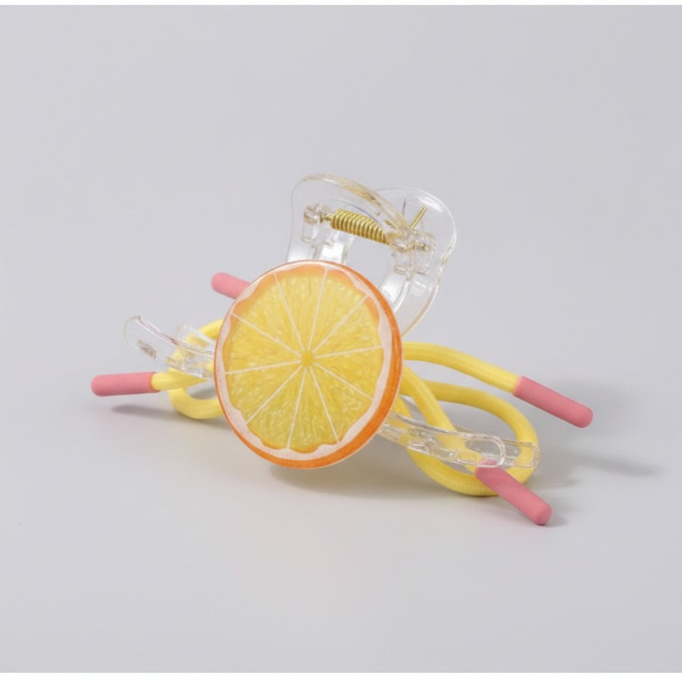 Citrus Slice Hair Claw - Yellow