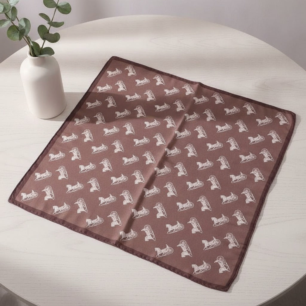 Mini Horse Print Silk Scarf - Type 4