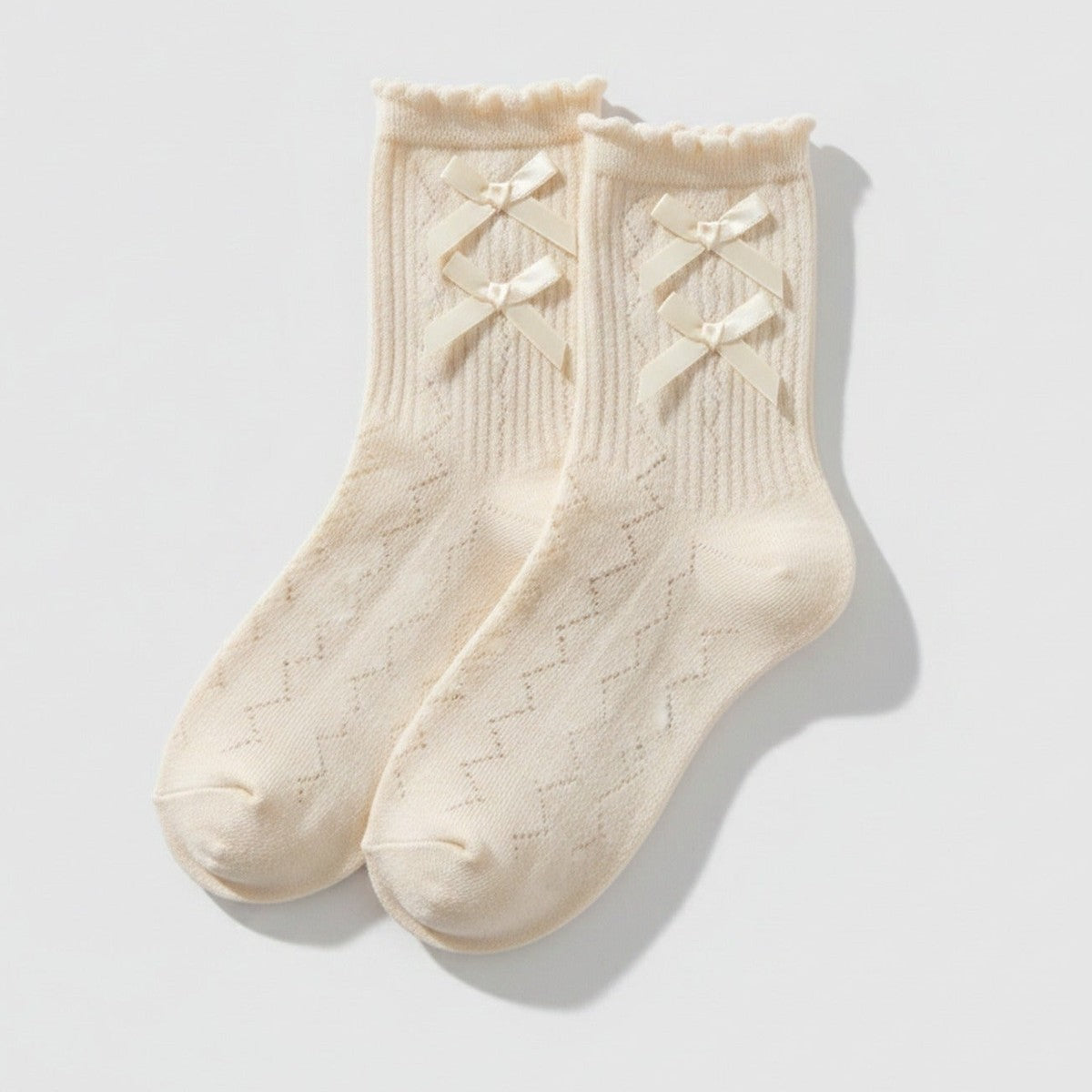 Off-White Bow-Embellished Crew Socks – apparel accessories (view 1)