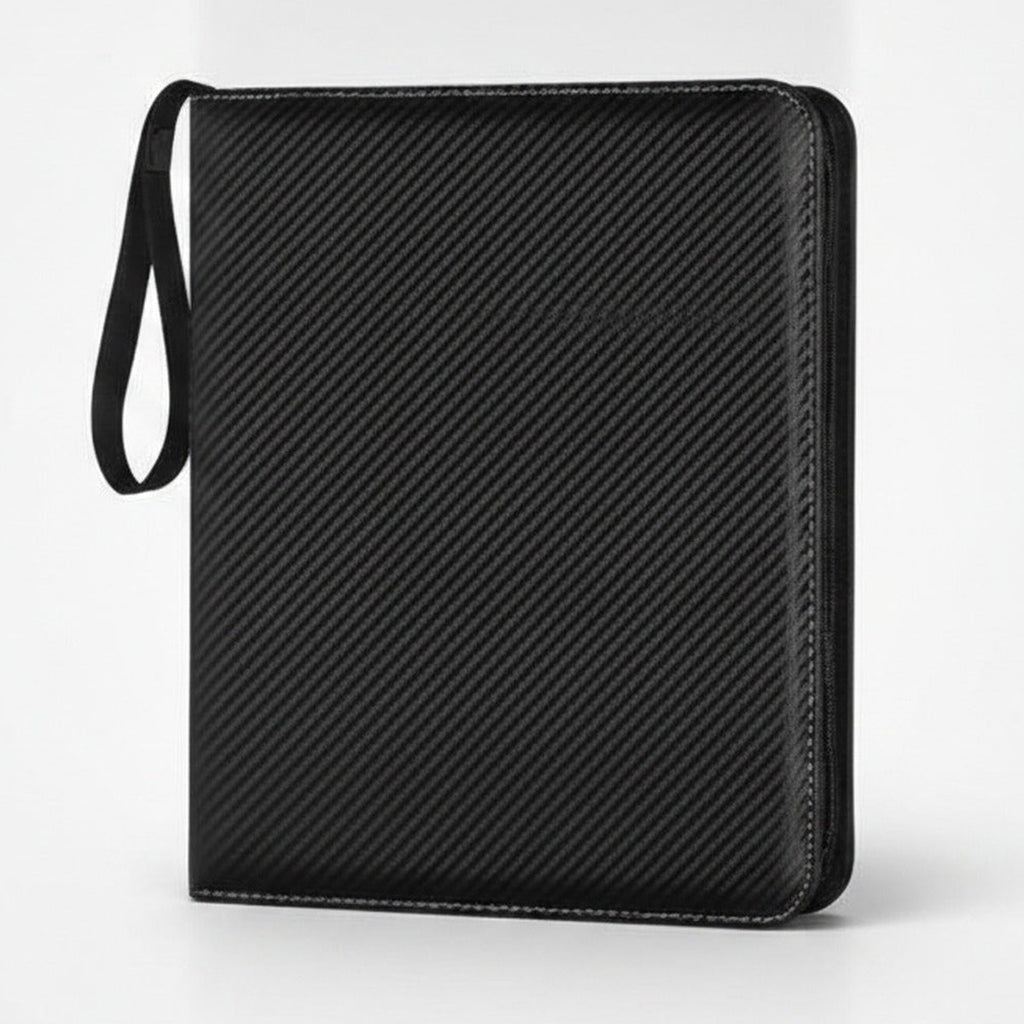 Diagonal Stripe Photo Card Holder - Black