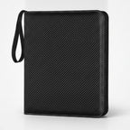 Diagonal Stripe Photo Card Holder - Black