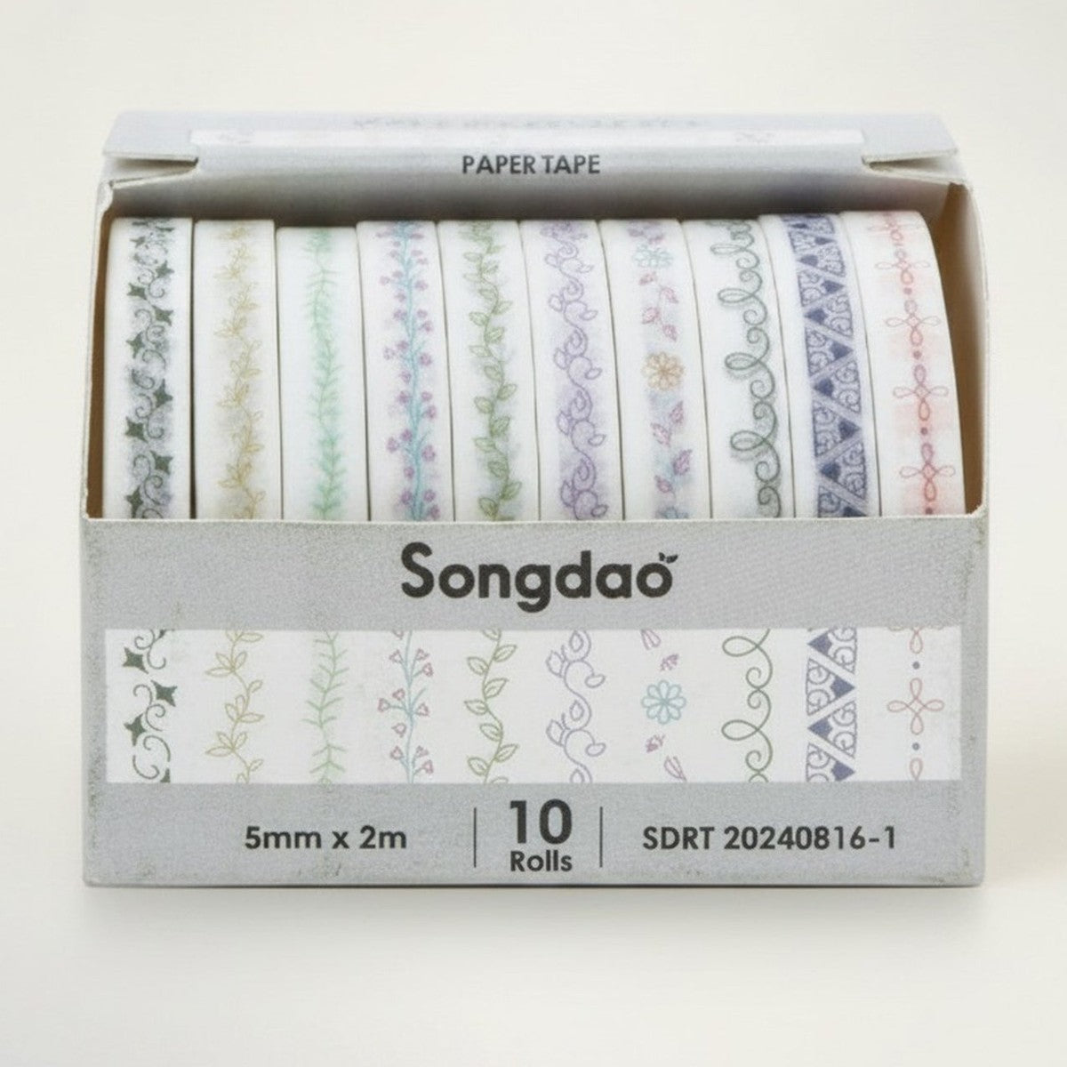 Assorted Decorative Paper Tape 10 Rolls – stationery (view 1)