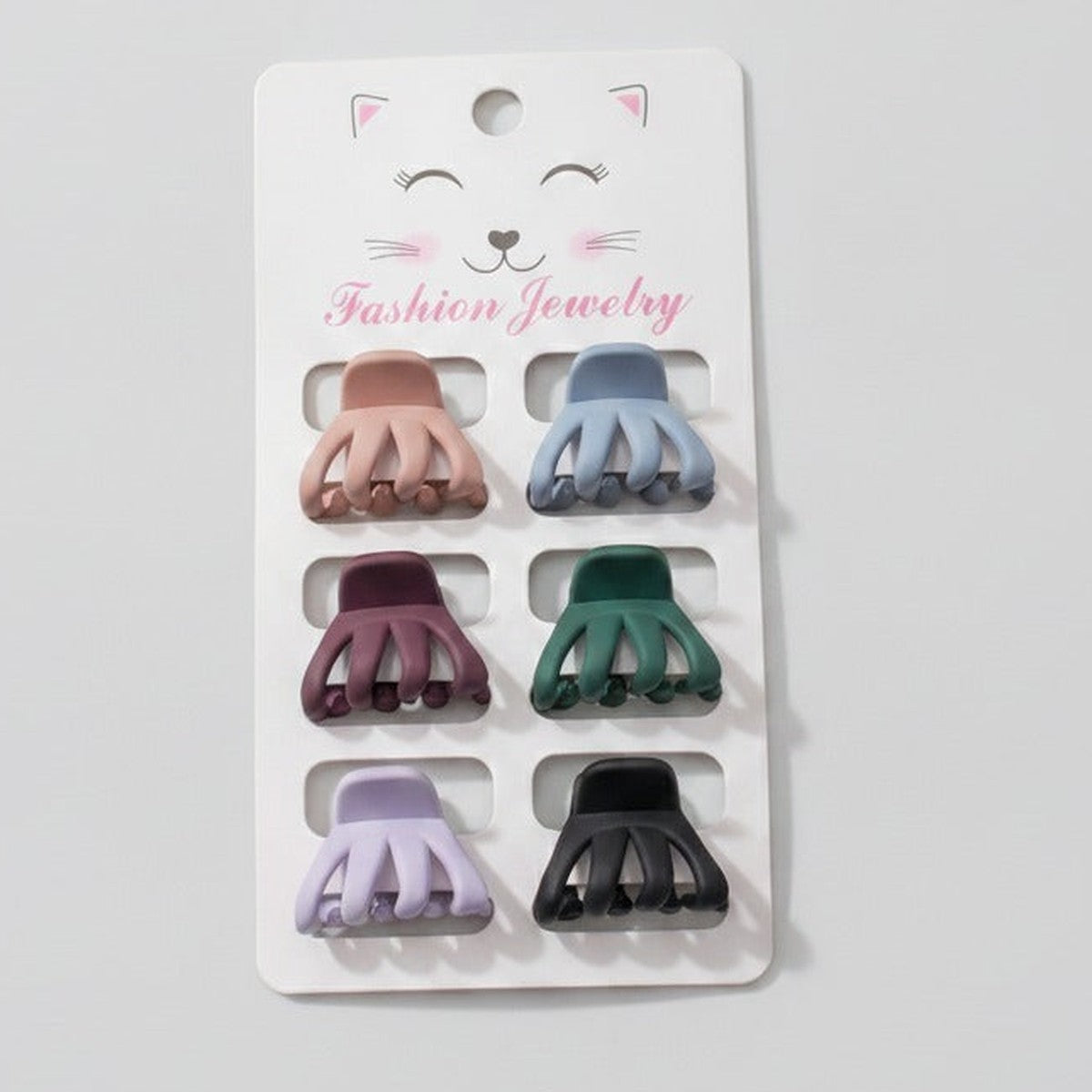 Mini Claw Clips Six-Pack Set - Charcoal – hair accessories (view 1)