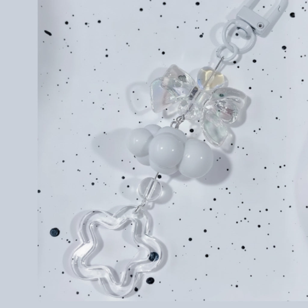 Clear Butterfly Cloud Star Keychain Charm - Moonlight Star Keychain – novelty & toys (view 1)
