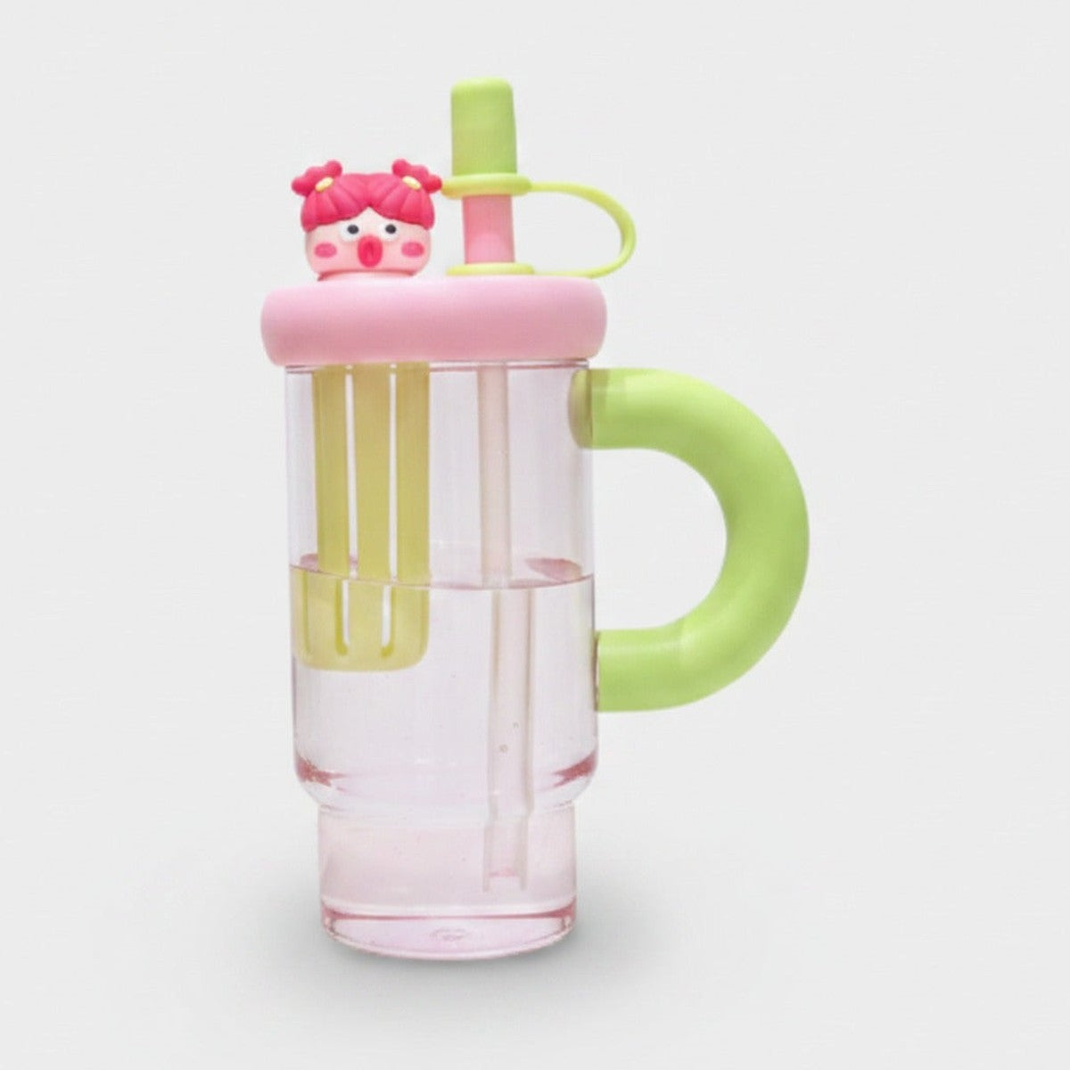 Pink Strawberry Character Cup With Charm Lid – novelty & toys (view 1)