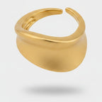 Gold Chunky Curved Open Ring – jewelry (view 1)