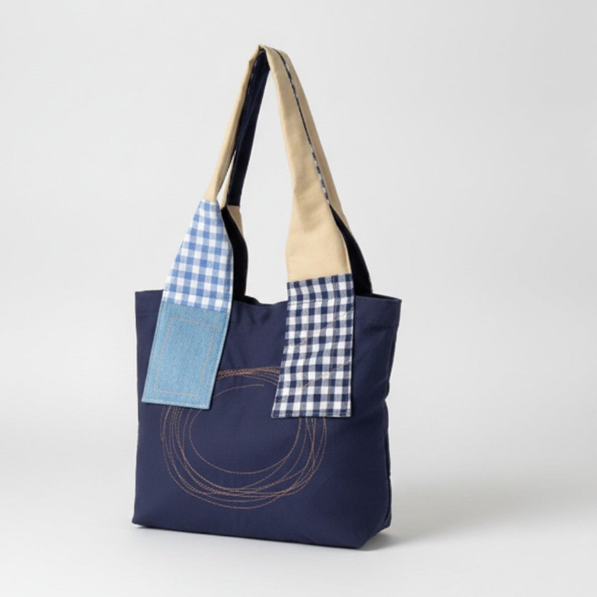 Woven Straw Basket Tote Bag with Lace Bow Trim - Cream White – apparel accessories (view 1)