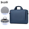 Waterproof Laptop Briefcase Business Shoulder Bag - Blue