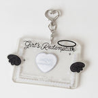 Cute Angel Wings Glitter Keychain Card Holder – stationery (view 1)