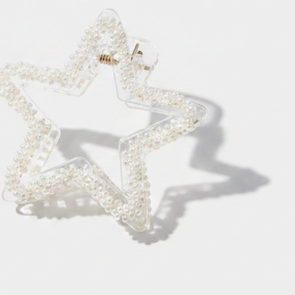 Pearl Beaded Star Hair Claw Clip – hair accessories (view 1)