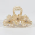 Pearl Flower Hair Claw Rhinestone - Cream White – hair accessories (view 1)
