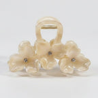 Pearl Flower Hair Claw Rhinestone - Cream White – hair accessories (view 1)