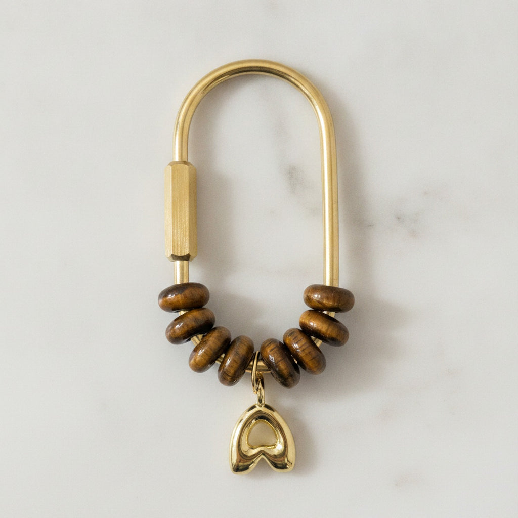 Beaded Initial Bag Charm - Type 3