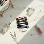 Velvet Pom Hair Clip Set Multi-Color Set