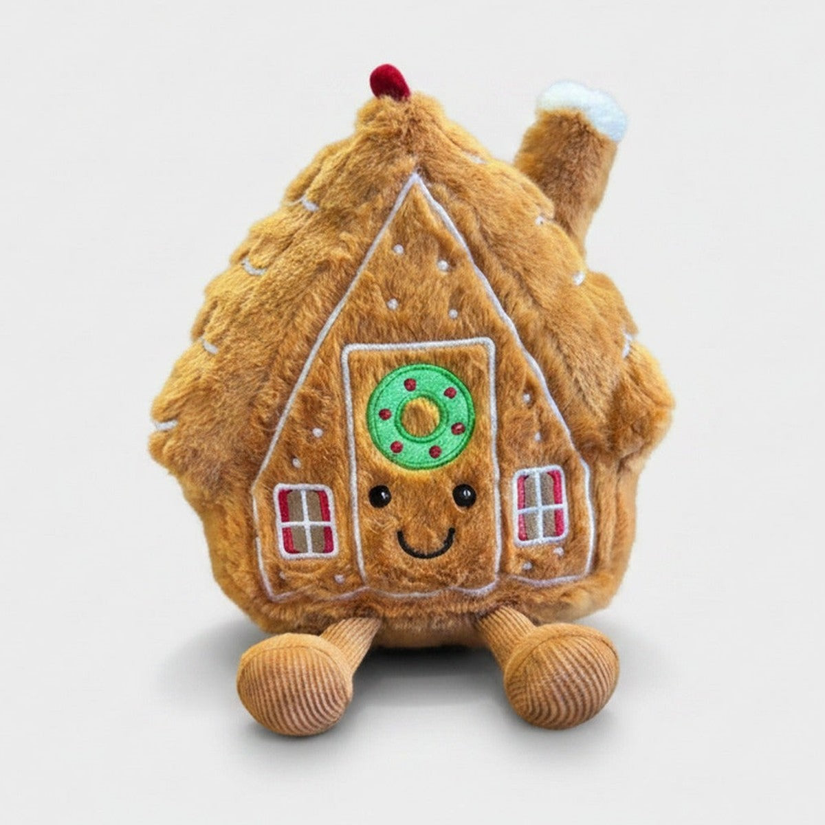 Gingerbread House Plush Toy with Wreath Detail – novelty & toys (view 1)