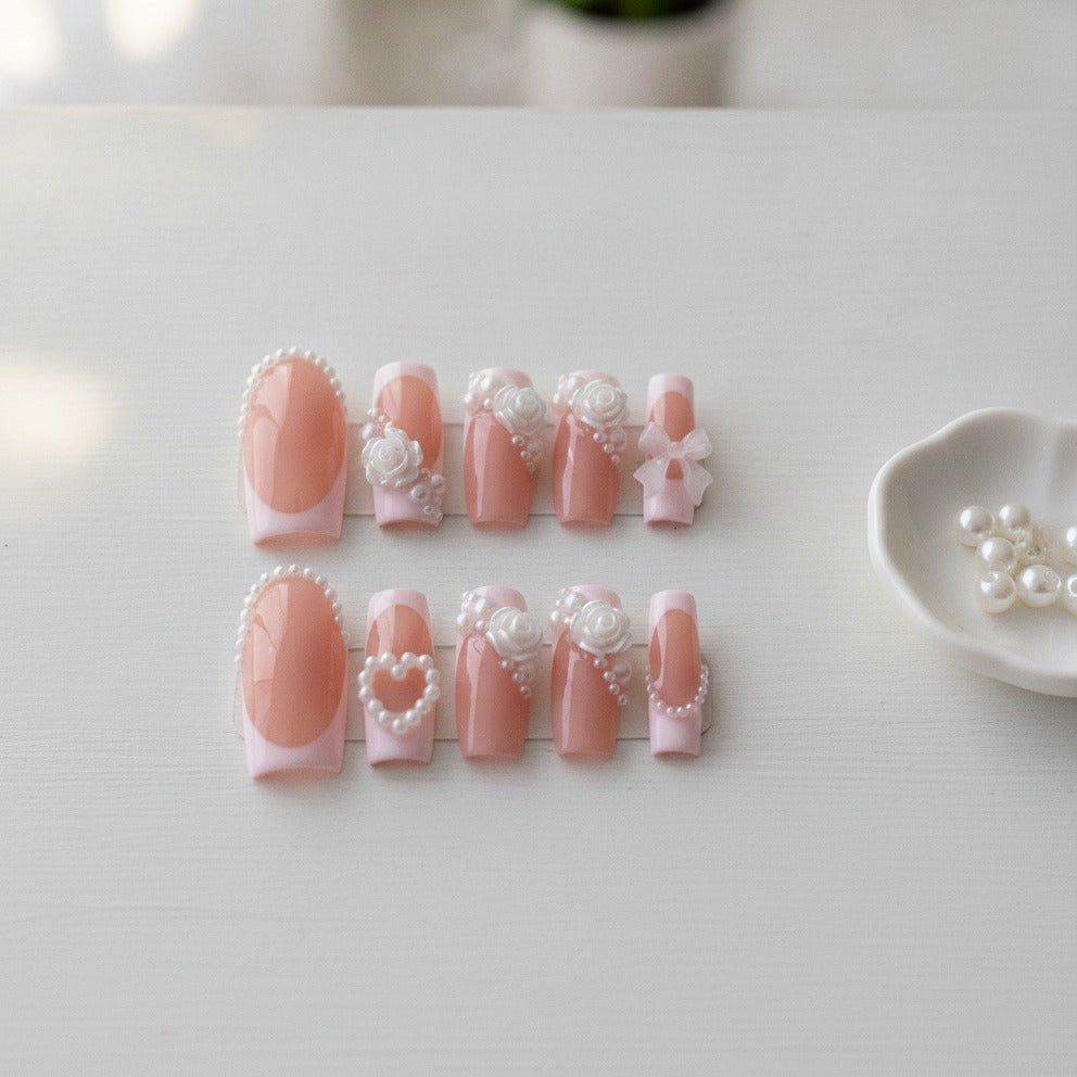 Leopard Bow Press-On Nails - Type 3