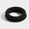 Black Textured Bubble Scrunchie Hair Tie – hair accessories (view 1)