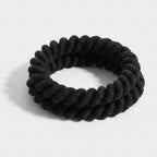 Black Textured Bubble Scrunchie Hair Tie – hair accessories (view 1)
